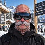 Mustache Grandpa 3D face ski mask balaclava
