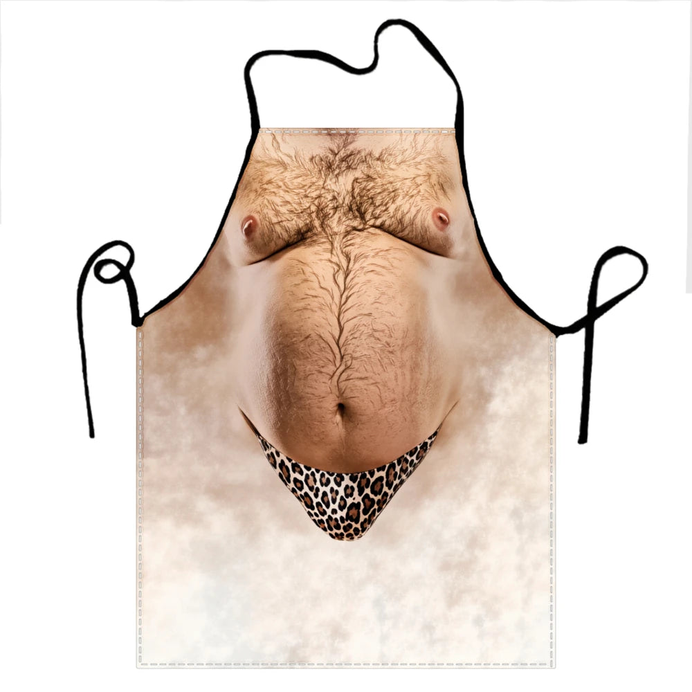 Beer belly apron, Leopard Briefs Belly design