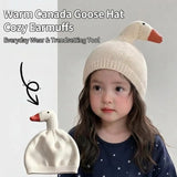Duck knit beanie, worn